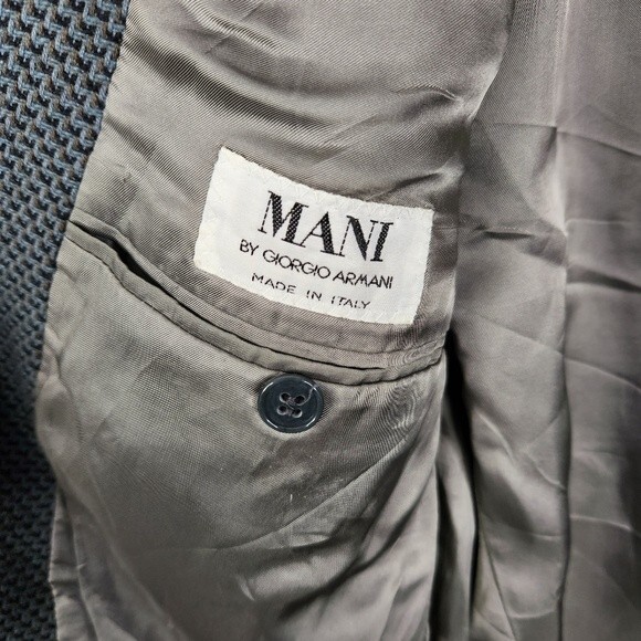 Mani by Giorgio Armani Mens Virgin Wool Blazer Size 40R - Picture 5 of 10